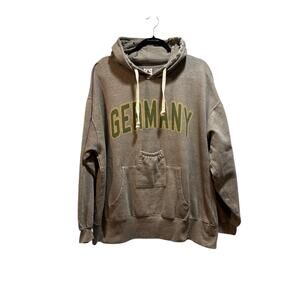 Brew City Germany hoodie khaki and green mens XL cotton polyester